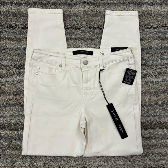 Liverpool Ankle Skinny Jeans Sz 6/28 NWT | Liverpool Cream Tan Skinny Jeans NEW- - Picture 5 of 15